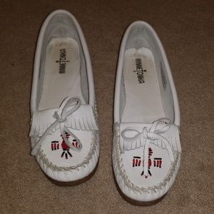 White Minnetonka Moccasins!